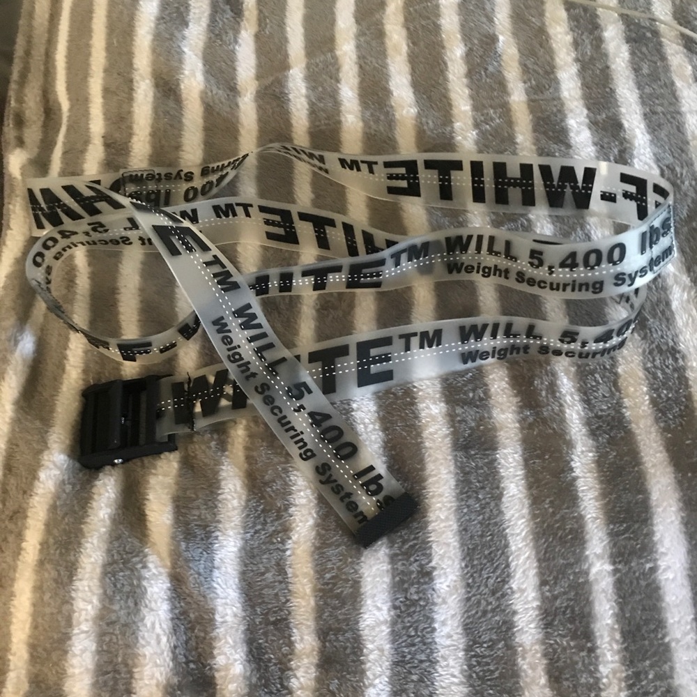OFF-WHITE Clear Rubber Plastic Utility Belt